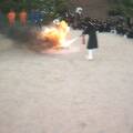 This is what Japanese students do for a fire dril.