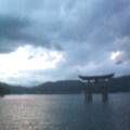 The famous floating tori in Miyajima, near Hiroshima.