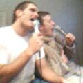 Ben and Robbie rocking the Karoke mike.